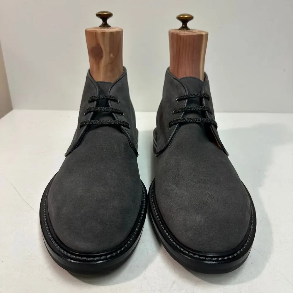 NWOT Aquatalia Rafael Weatherproof Gray Suede Chukka Boot Made in Italy US 12 D